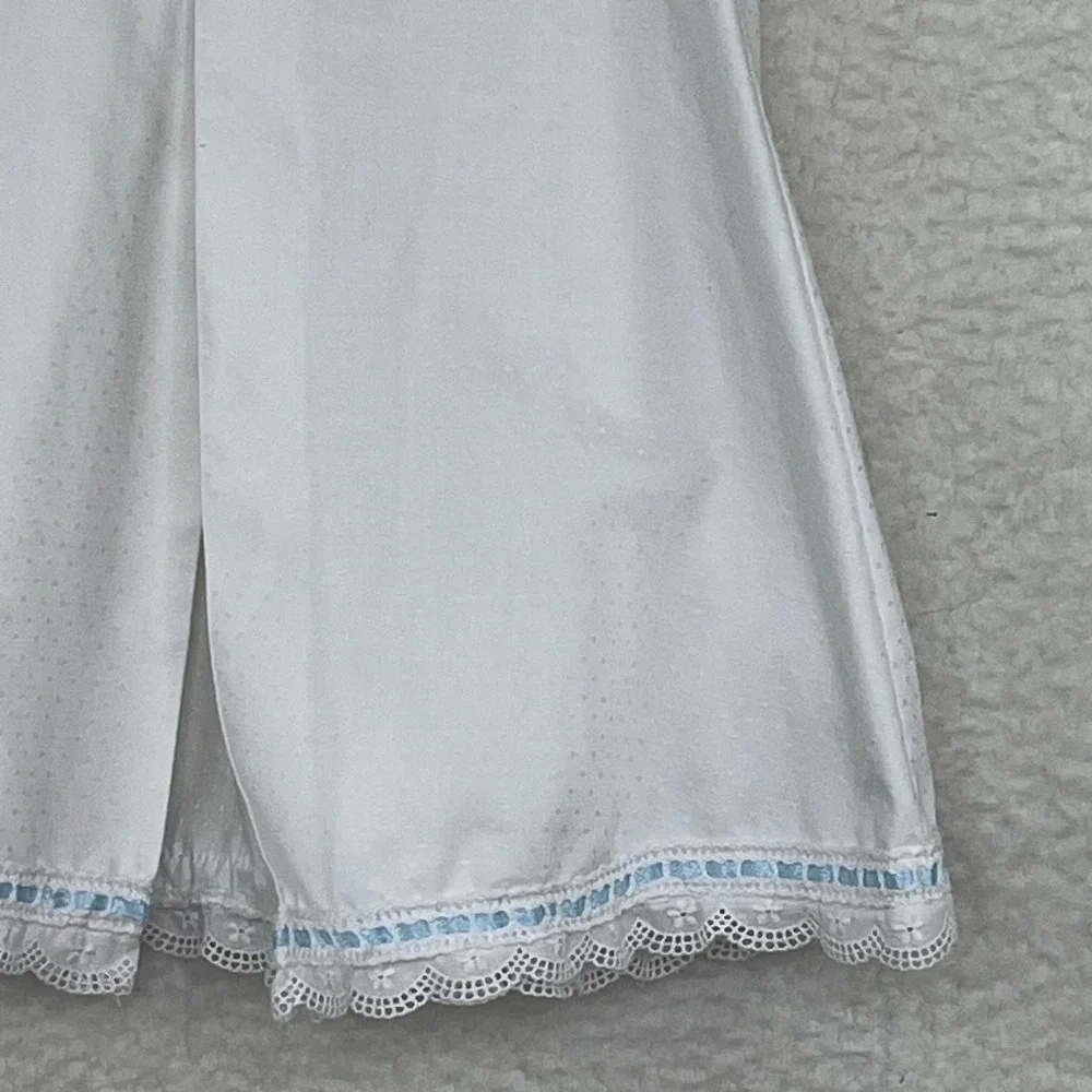 Baby 9 12M White Swiss Dot Smocked Dress Lace Sleeveless Heirloom Occasion